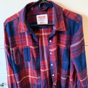 Mossimo Red White and Blue Flannel Large